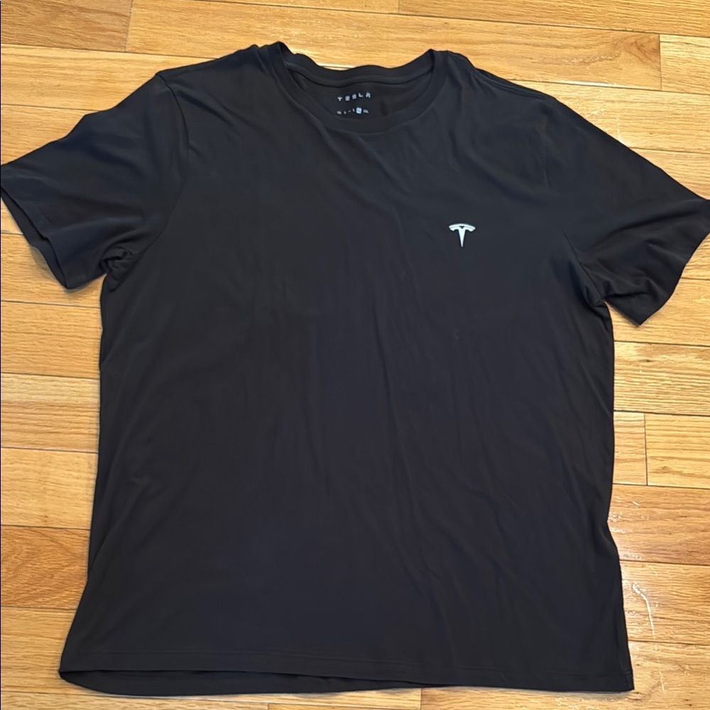 Tesla Black Short Sleeve Tee Classic Crew Neck